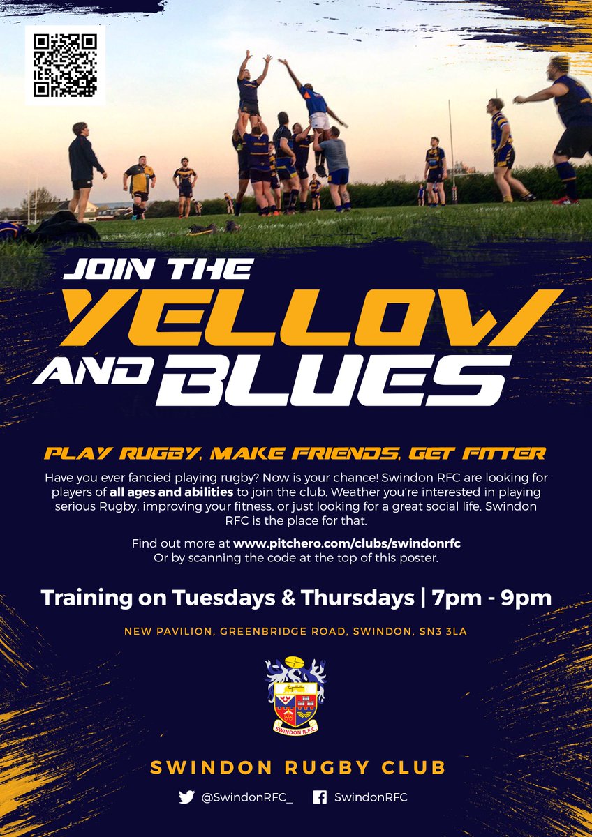 Fancy Playing Rugby? Swindon RFC the areas premier Rugby club, are looking for new players goo.gl/Ckhtdq #preseason #swindonrugby
