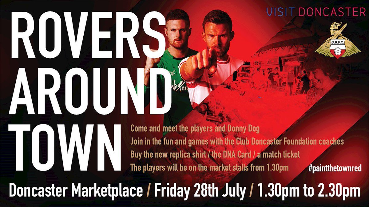 drfc_official's tweet photo. EVENT | We are heading down to @DonnyMarket with the #DRFC players now and will be there from 1.30-2.30pm. See you there. https://t.co/Lb0DvXikbw