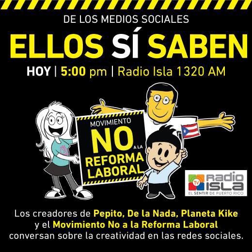 PlanetaKike1's tweet photo. Por primera vez todos juntos!!!
@PepitoTweets , @delanadapr, @PlanetaKike1 y No a la Reforma Laboral conversan @radioislatv https://t.co/LVLA1J8pfI