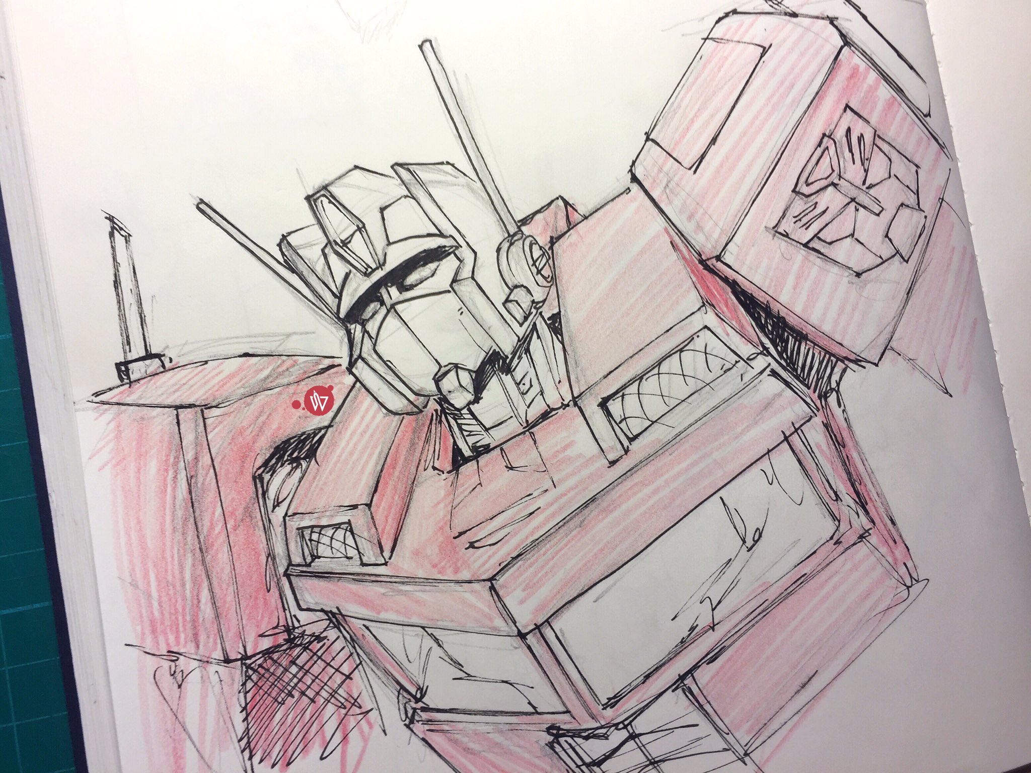 Happy Birthday Peter Cullen  Super quick warm up sketch of the one and only Optimus Prime 