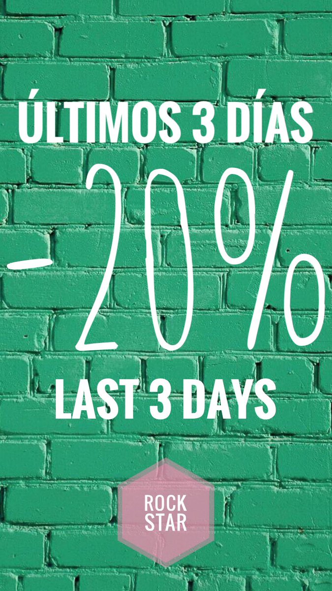 RockStarTienda's tweet photo. 3 últimos días!!!! -20% https://t.co/eNHtToCkhH https://t.co/SvIRnyUp8O