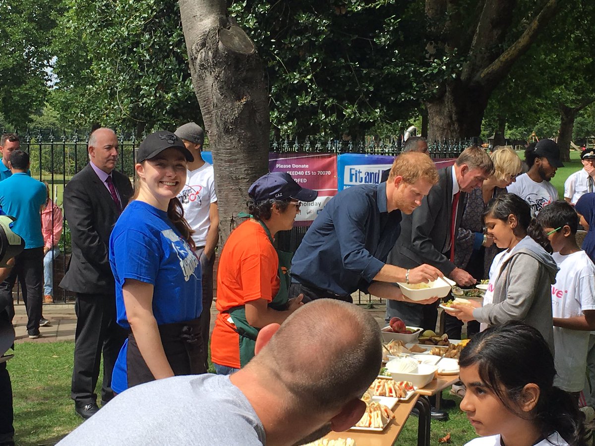 James Gregory #Sport4Good (@jamesgregs11) on Twitter photo Great to have <a href="/KensingtonRoyal/">The Prince and Princess of Wales</a> Prince Harry down in Newham today launching the <a href="/StreetGames/">StreetGames</a> #FitandFed campaign! #Newham #EndHolidayHunger Great to have <a href="/KensingtonRoyal/">The Prince and Princess of Wales</a> Prince Harry down in Newham today launching the <a href="/StreetGames/">StreetGames</a> #FitandFed campaign! #Newham #EndHolidayHunger