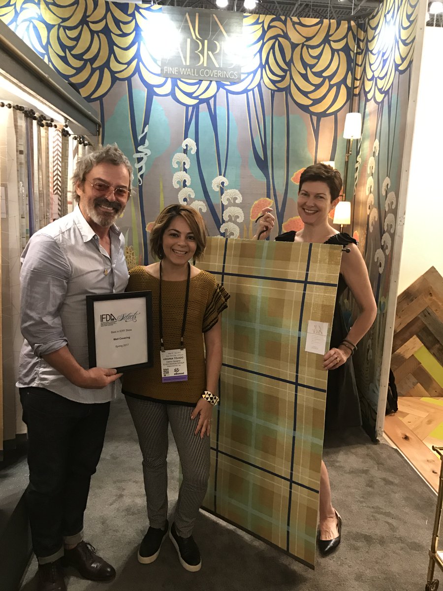 IFDAssociation's tweet photo. #IFDASelects Winning Design in Wall Coverings: Tartan Wall covering by Herve Bernard at this year's @ICFF. @IFDANY    #IFDASelects #icff2017 https://t.co/eo4OVIOfze