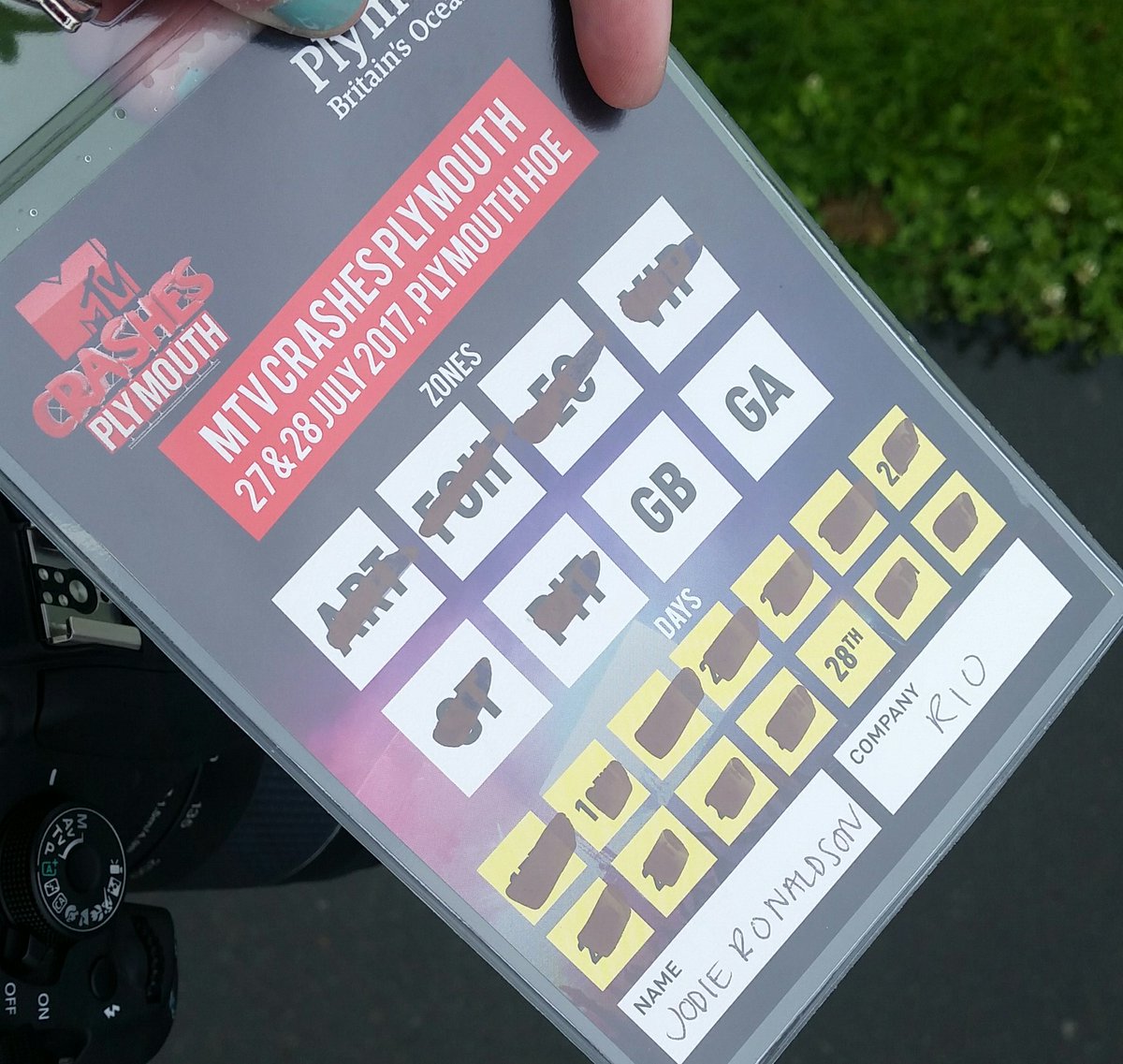 Backstage doing Photography work experience at @MTVPlymouth