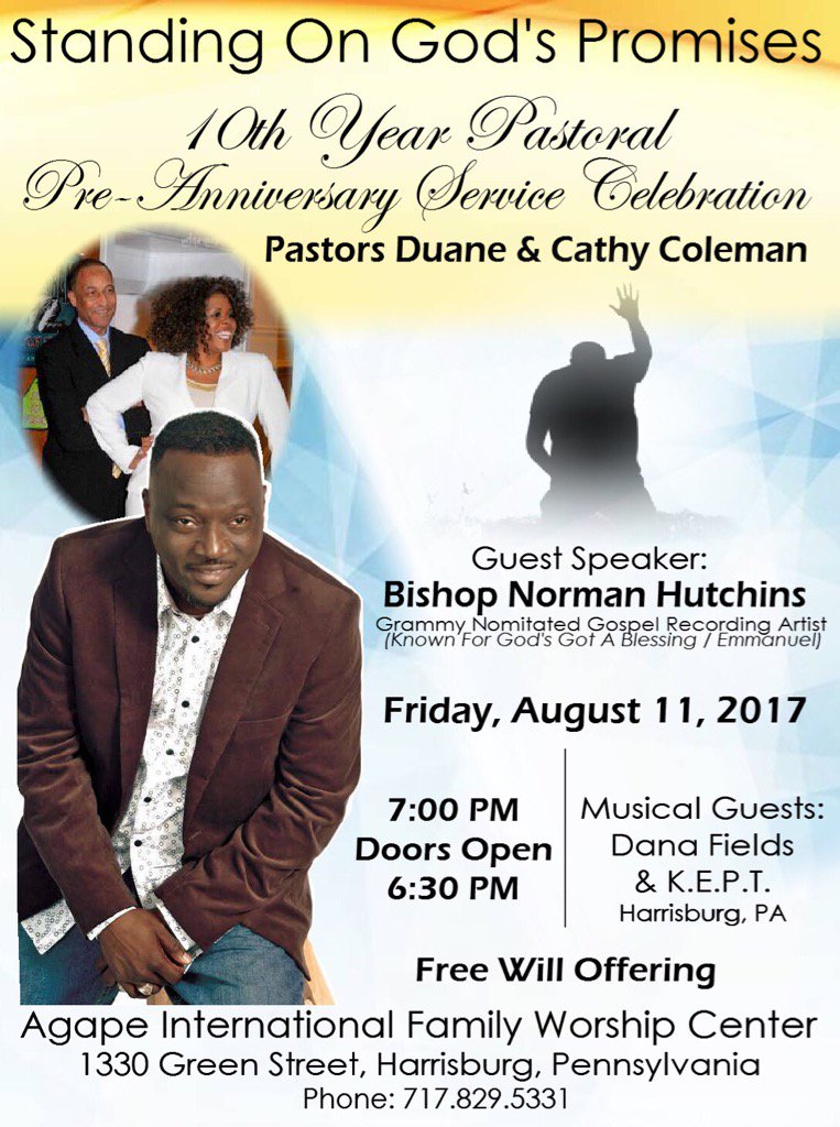 Mark your calendars and join us from near and far! #standingonGodspromises