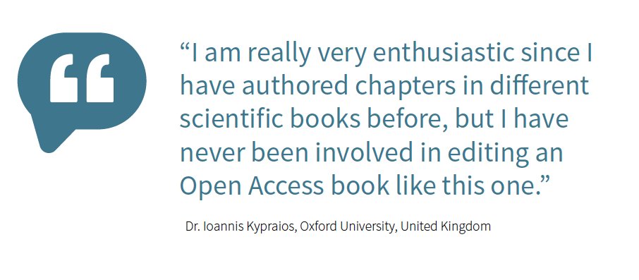 IntechOpen's tweet photo. When our authors and editors are happy, so are we. Thank you Dr. Ioannis Kypraios for these wonderful words! #editorappreciation #InTechOpen https://t.co/ks58ByCTUd