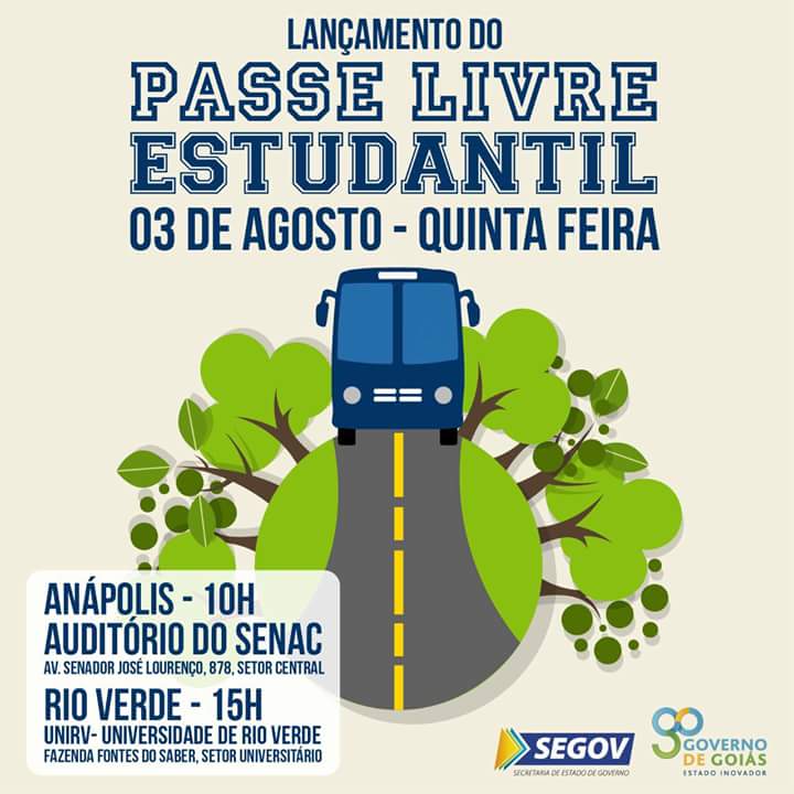 JuventudeGoias's tweet photo. Governo de Goiás lança Programa Passe Livre Estudantil em Anápolis e Rio Verde.
#PLE
#GoiásEstadoInovador https://t.co/58AIG7iffb