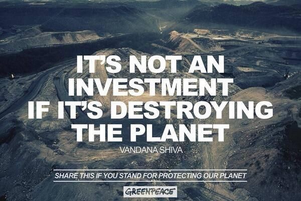 MikeHudema's tweet photo. "It's not an investment if its destroying the planet" Vandana Shiva. RT if you agree.
Tell @TD_Canada to #DumpKM: https://t.co/cZ3xRGQa6I https://t.co/b8Pj7QFLsg