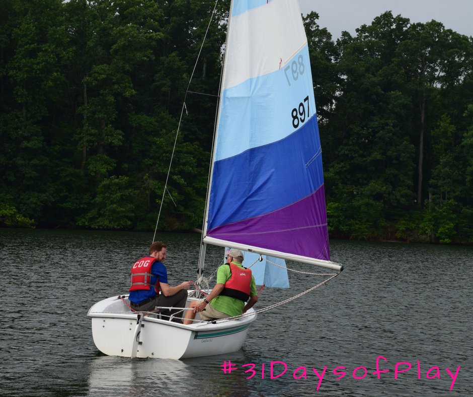 GSOParksandRec's tweet photo. Raise a Sail at Lake Townsend. (Open until 8:30 pm, $15-25 for 3 hour boat rental) And tag your gorgeous photos #31DaysofPlay! https://t.co/X0LlRgogAO