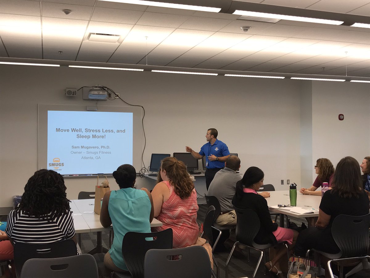 CFreer1994's tweet photo. Enjoyed @SmugsFitness discussing importance of #health &amp; #wellness for learning @WoodwardAcademy @STLinATL  @WAPresident #woodwardway https://t.co/vxrg7ARqEo