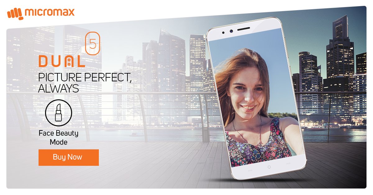 Micromax__India's tweet photo. Add a touch of glamour in an instant with #Dual5. https://t.co/OGVP1Zrcuk https://t.co/HeKHXNaJmJ
