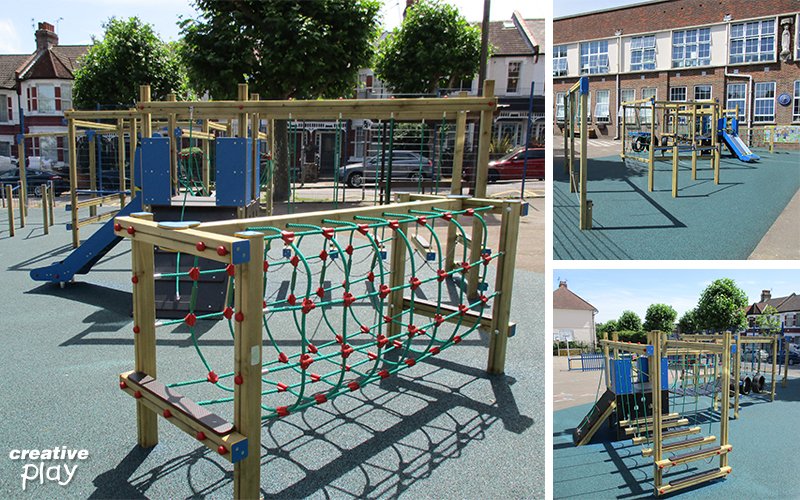 RobCreativeP's tweet image. Fantastic to see the finished project at Our Lady Of Lourdes Catholic Primary! Complete with Activity Centre, #trimtrail &amp;amp; #safetysurfacing