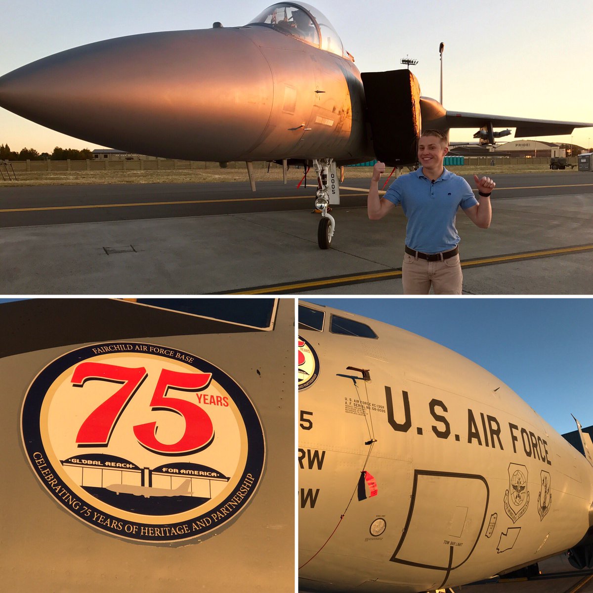 robj_harris's tweet photo. Spending the morning at @TeamFairchild ahead of the 75th anniversary air show this weekend! https://t.co/HT7el47yQR