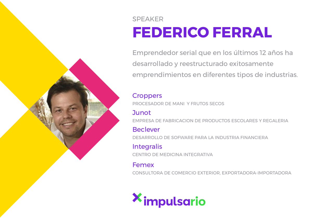 impulsario's tweet photo. Hoy en #impulsarioInnova hablará Federico Ferral contándonos como ha sido su experiencia innovadora https://t.co/qTzQL5PZr1