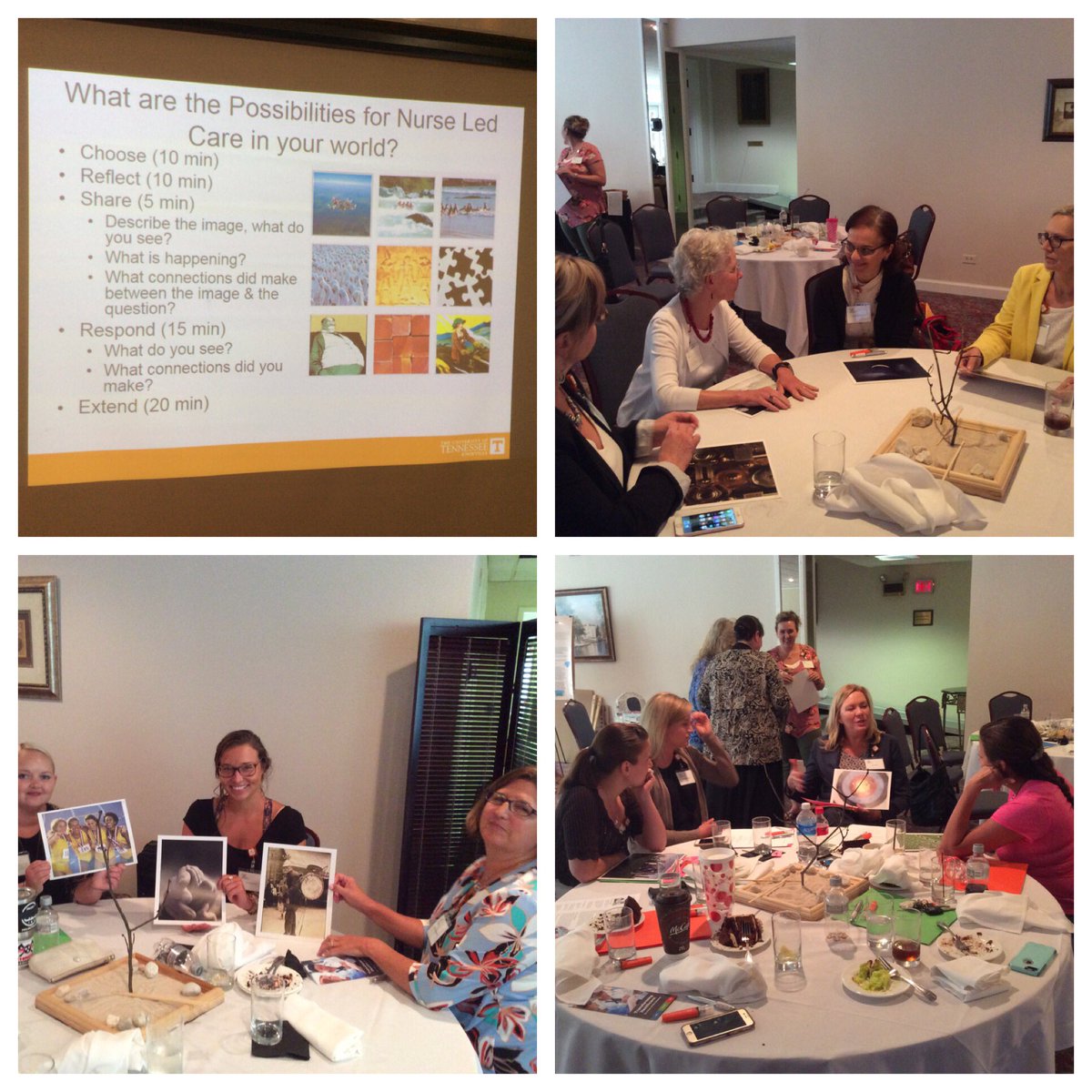 TNpolicynurse's tweet photo. Great wrap-up yesterday Nurse-led Care &amp; Clinics conference as @VOLNursingDEAN led participants #VisualExplorer exercise re: possibilities. https://t.co/qAKGcgFM6m