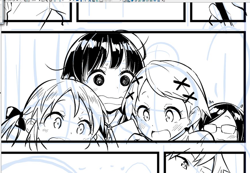 JS研がでてくるシーンここだけだからって、
ネームで一コマに丸を気軽に4つも描き入れやがった、あの日の自分を殺さなければ…。 