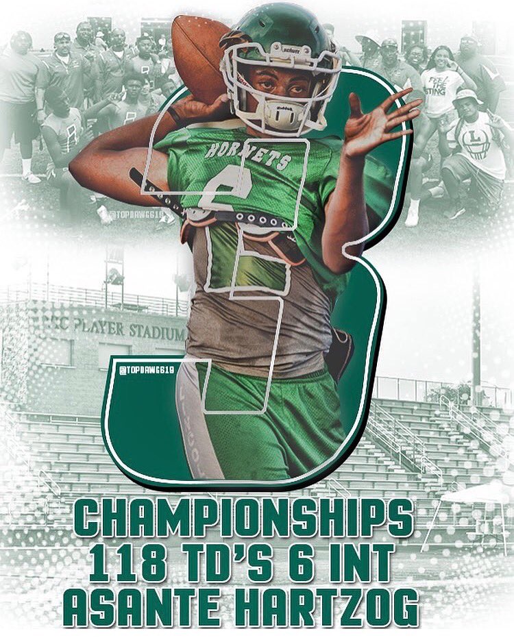 teamhartzog's tweet image. SAN DIEGO 7on7 Champs ASANTE HARTZOG #topqb @dc_horn