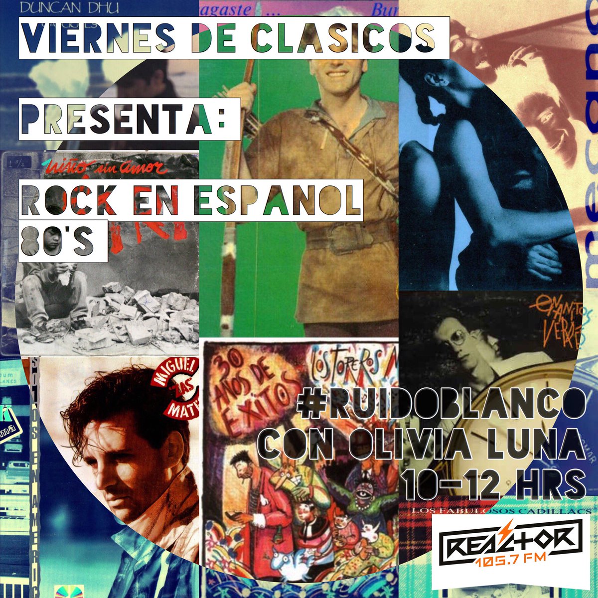 Hoy a las 10 am en #RuidoBlanco nos vamos hasta los 80's en este #ViernesDeClásicos con puro #RockenEspañol 😎<a href="/Reactor105/">Reactor 105.7 FM</a>