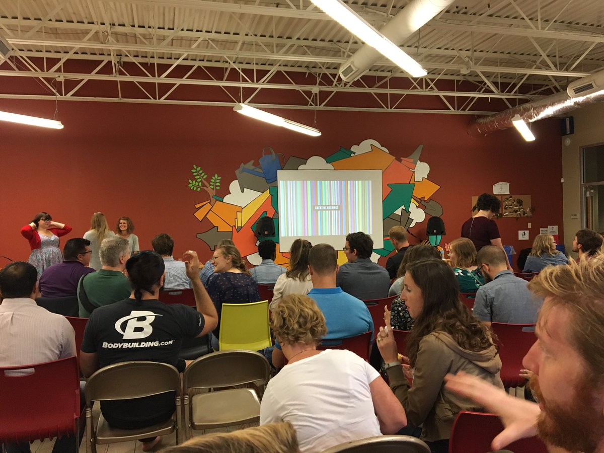 MattMFA's tweet photo. About to start #CreativeMornings! It's always great for the creative community to gather together. #IndyCreative https://t.co/OSJrd0ngcc