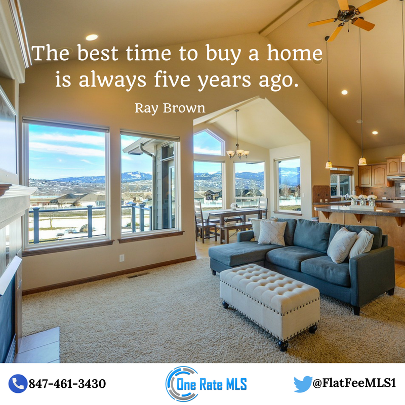 FlatFeeMLS1's tweet photo. The best time to buy a home is always five years ago. #realestate #inspiration #oneratemls https://t.co/Rn2Rcrs9dS