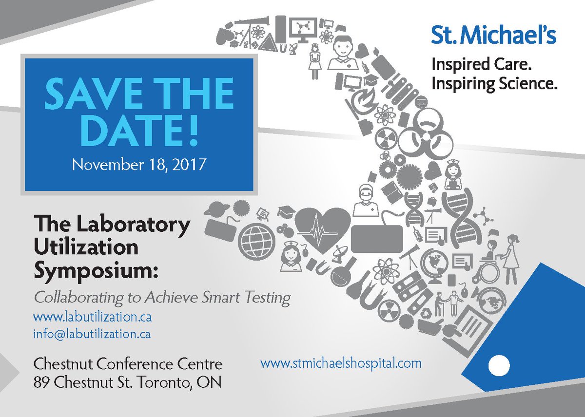 ChooseWiselyCA's tweet image. Register for @StMikesHospital ntl @LabUtilization symposium exploring challenges & opportunities in #lab utilization labutilization.ca
