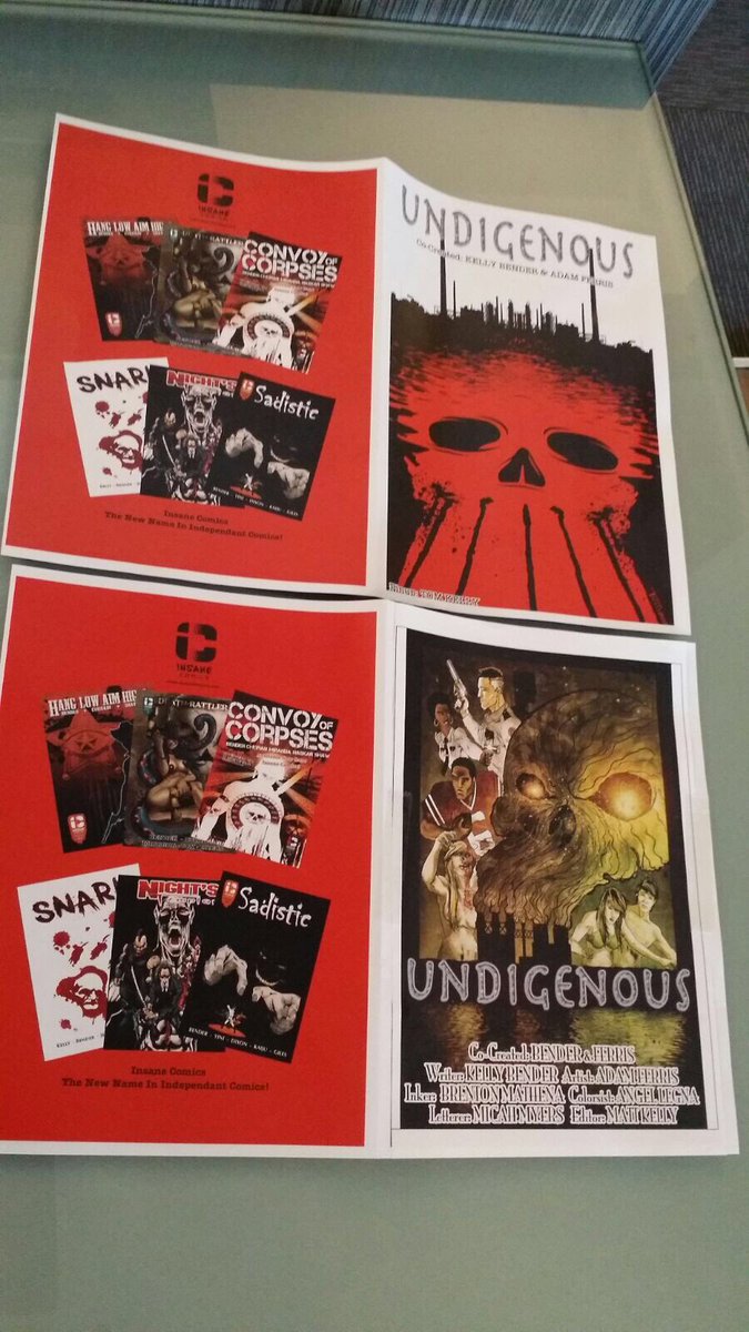 KellyBender17's tweet photo. #UNDIGENOUS print proofs are here! They'll be shipping out to the #kickstarter backers starting next week! #indieComics #Horror #comics https://t.co/OwIeecLta6