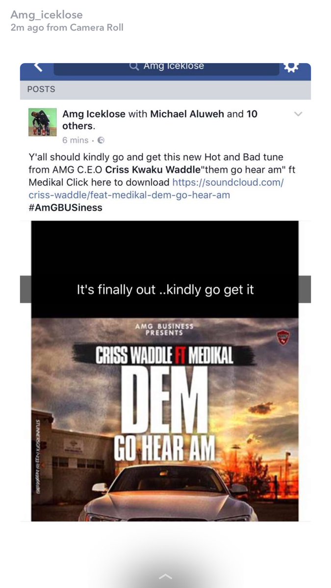 AMG_iceklose's tweet photo. Another now Hot joint from a AMG CEO @CrissWaddle ft  @AmgMedikal ..kindly got get it and share 
https://t.co/mckJRKni8G 
#AMGBusiness https://t.co/c9Hf6ANsY8