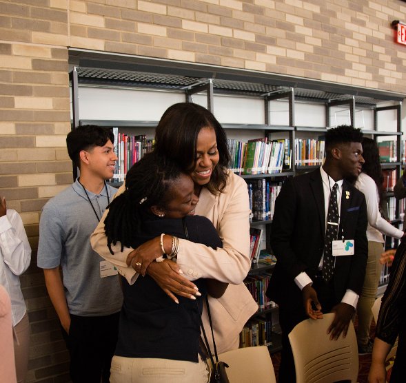 BetterMakeRoom's tweet photo. I want you to always remember that your hard work & determination got you to college, & you deserve to be there. - Mrs.Obama #BetterMakeRoom https://t.co/REjHl9w6MG