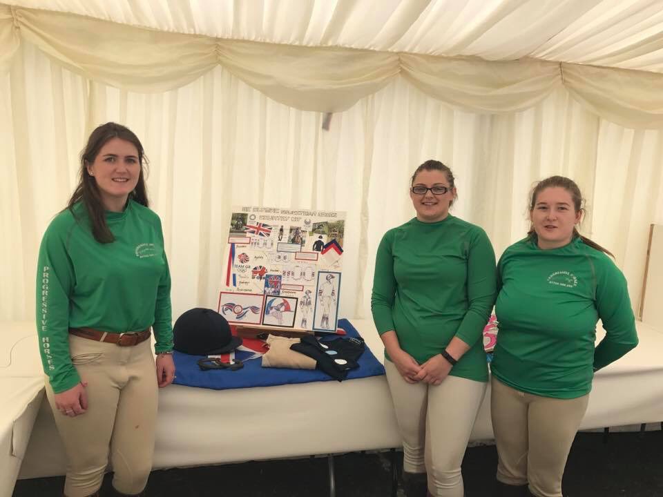 ValleyTeme's tweet photo. Massive well done to Jess Ella and Kim for coming 7th with their moodboard at the Royal Welsh show! Rocking the jodhpurs ladies #rws #yfc https://t.co/mXca5uj7Ro
