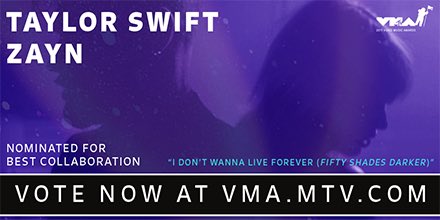 taylornation13's tweet photo. 🚨 Stop what you're doing. 🚨 @taylorswift13 &amp; @zaynmalik are nominated for #BestCollaboration at the #VMAs! 🎉 Vote @ https://t.co/HZE9R0hjJP https://t.co/e6LTk0V9ok