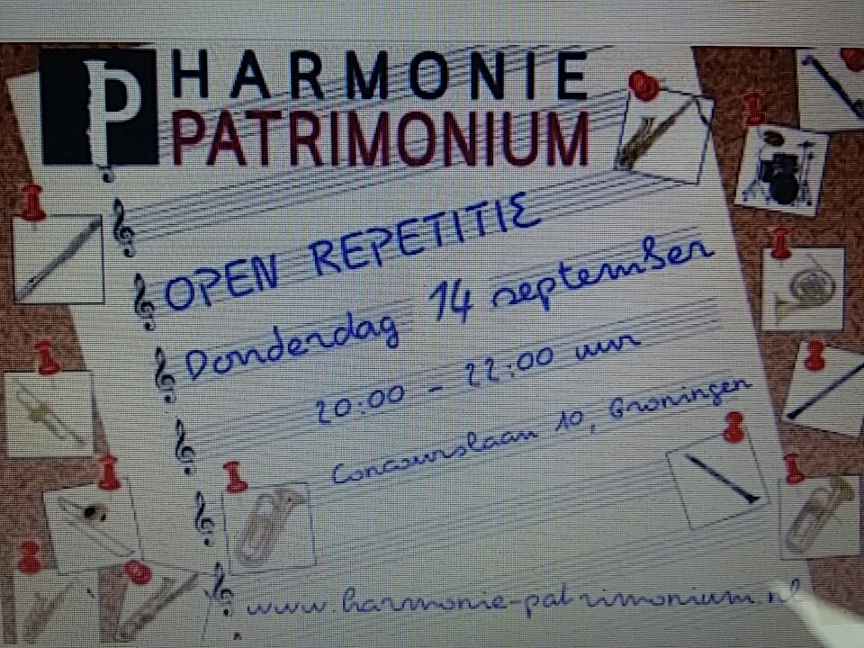 patrimonium90's tweet photo. Kijken? Luisteren? Meespelen?! Het kan allemaal bij onze #openrepetitie op 14 september! Geen instrument? Geen probleem! #durftevragen https://t.co/8d2RwL6atd