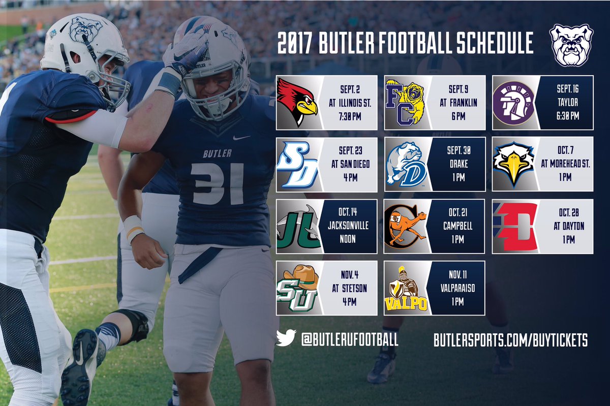 Butler University Football Schedule MGP Animation