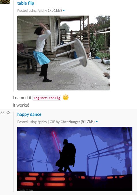 Programazing's tweet image. My day in a nutshell. #log4Net