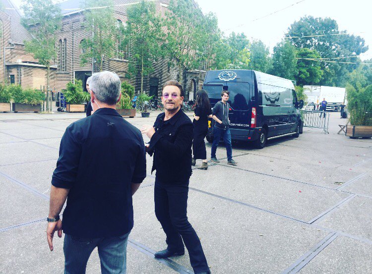 Fotodrent's tweet image. @u2gigs U2 making a videoclip right now in Amsterdam!