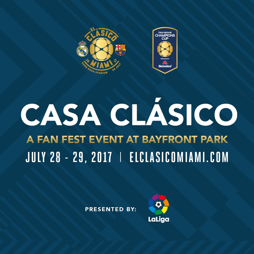 BayfrontParkMIA's tweet photo. The @IntChampionsCup transformed #BayfrontPark into Casa Clásico presented by La Liga. Free public fan-fest. https://t.co/XF0YSRCwn3 https://t.co/OaqdUtTUBS
