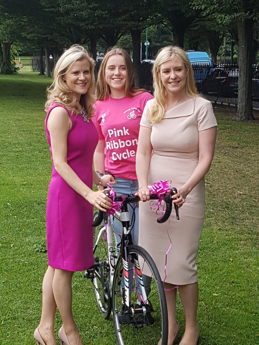 At the launch of 2017 Pink Ribbon Cycle was RTE presenter Nuala Carey, Sky Sports GAA  commentater Paul Early &amp; our MCC rider Amy Farrelly