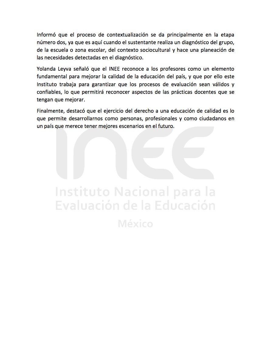 INEEmx's tweet photo. Modelo de #EvaluacióndelDesempeño Docente 2017 atiende petición de los maestros de contextualizar las evaluaciones https://t.co/FsS1Qi7uZg https://t.co/1wJWanquBM