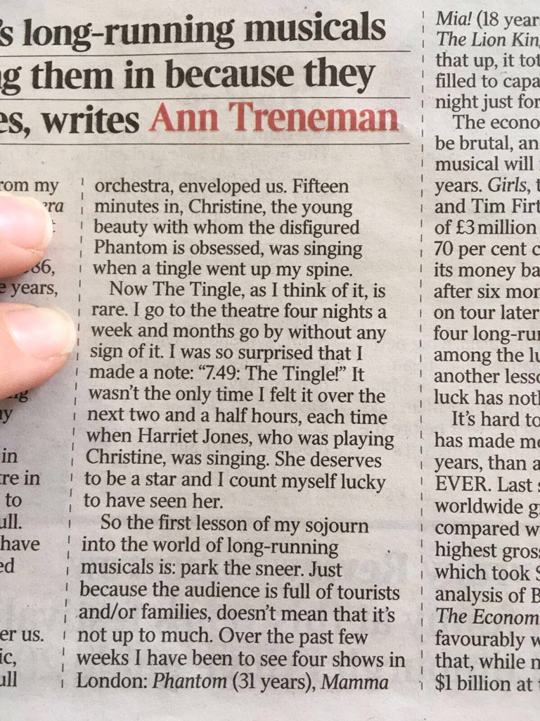 Very proud of my wonderful friend <a href="/HarrietSJones/">Harriet Jones</a> Go &amp; check her out before she finishes folks. <a href="/PhantomOpera/">The Phantom Of The Opera</a>