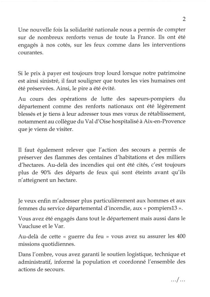 Pompiers_13's tweet photo. Parce que les agents du @SDIS13 ont été exemplaires et admirables,les autorités du #SDIS leur ont adressé un message https://t.co/XKF15sFm5j