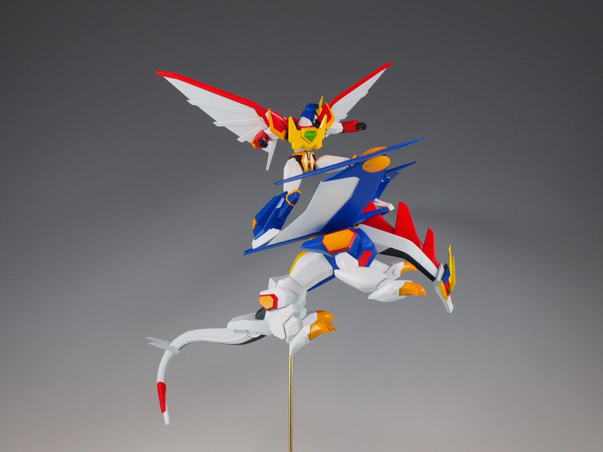 しま 次はwf22冬 Wf17夏 新作 超無敵合体 ライジンオー バクリュウドラゴン 15 000円 厳密にはリニューアル再販で画像は今回の改修版のものです 全幅45 全高30 のボリュームあるキットです 6 06 07 はっぴーベル ワンフェス ライジンオー