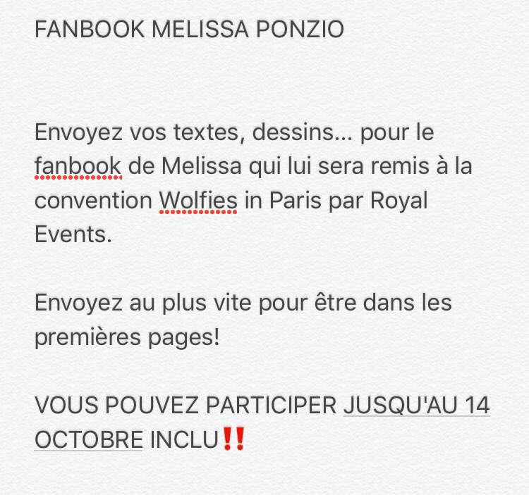 MPonzioFanbook's tweet photo. melissaponziofrance@gmail.com https://t.co/xwupOQPQsb