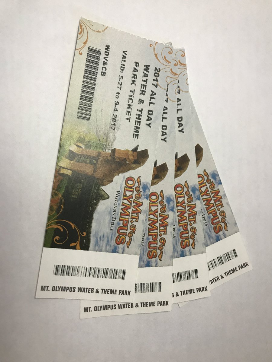 wissportsnet's tweet photo. It is a beautiful summer Friday in Wisconsin. How about a giveaway! Retweet for your chance to win 4 free passes to Mt. Olympus in WI Dells. https://t.co/ytNvvELqHi