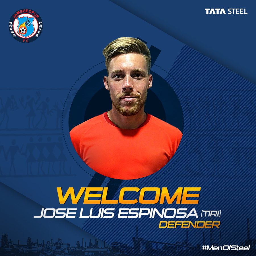 JamshedpurFC's tweet photo. We are delighted to announce our first international signing - Jose Luis Espinosa (Tiri)! #MenOfSteel #HeroISL #JamshedpurFC https://t.co/GPmAkupvpB