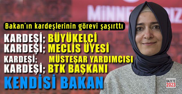 ATuncayOzkan's tweet photo. Aile Bakanı Fatma Betül Sayan Kaya'nın neredeyse tüm yakınları devlette yönetici! Millet iş bulamaz, aman onların aile saadeti bozulmasın! https://t.co/70vA4Wasg1