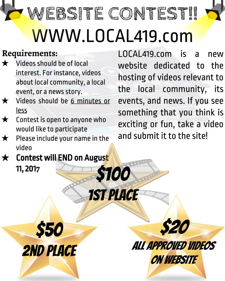 Local419's tweet photo. We are announcing a video contest! Submit a fun or interesting local interest video for your chance to win!
#NorwalkCommunity #HuronCounty https://t.co/sj4ZHnSiYA