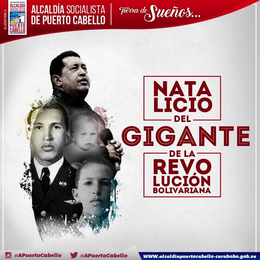 apuertocabello's tweet photo. #Chavez63AñosTuLuchaSigue gigante de la revolución aquí está  tu pueblo defendiendo tu legado @jcbu72 @NicolasMaduro https://t.co/2U1YV2LMCh