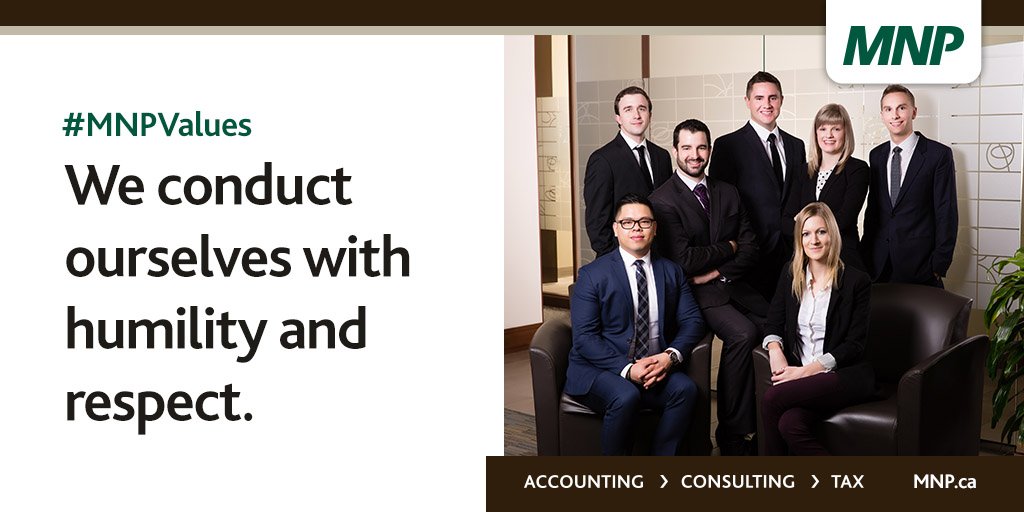 MNP_Careers's tweet photo. At MNP, our values are ingrained in our culture. We conduct ourselves with humility and respect. #MNPValues https://t.co/EAWCKbiNm9
