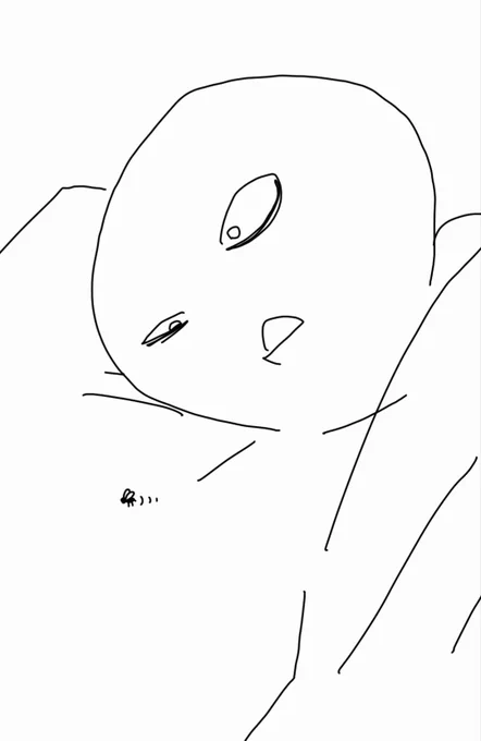 寝ている時に虫が目の前を横切った時の僕。 