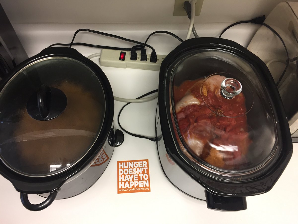 KhbbLaw's tweet photo. Crockpots on. Fighting hunger with a taco potluck. Last day of @FoodLifeline #FoodFrenzy #HungerDoesntHaveToHappen https://t.co/TOhzTkJ73R https://t.co/JghFR1vpCE