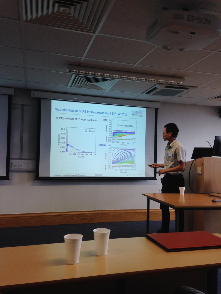auc2017's tweet photo. Look carefully: that IS 600 S on the x-axis! Tao Zhang used AUC to monitor Abeta fibril formation +/- Zn++ https://t.co/4i4zB7npHs